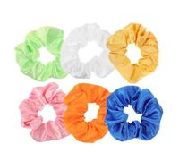 SOIMISS 6 pièces Anneaux Capillaires Lumineux LED Élastiques à Cheveux Décoratifs Satin de Brillance Multicolores Bleu Orange Vert Blanc Rose Jaune