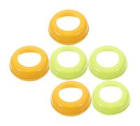 SOIMISS 6 Pièces Anneaux de Biberon à Vis en PP Large Ouverture Couvercles Dôme Anti-fuite pour Biberons à Col Large Lavage au Lave-vaisselle pour Parents et Familles