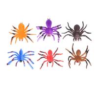 SOIMISS 6 Pièces Araignées Résine Changeant de Couleur Modèles Réalistes pour Garçon Fille Jouets Insectes Colorés pour Décorations Halloween et Accessoires Farces