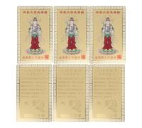 SOIMISS 6 Pièces Carte de Protection Astrologie Chinoise en Cuivre Or Légère Design Zodiaque Unique pour Famille et Voyage Conservation Longue Durée