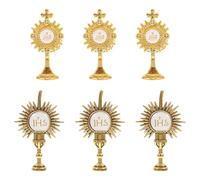 SOIMISS 6 Pièces Épingle en Alliage de Zinc de Croix Dorée, Accessoire Vestimentaire Élégant pour Garçon, pour Événements Religieux et Présents de Communion Mémorables