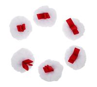 SOIMISS 6 Pièces Houppettes Poudre Lot de Applicateurs Pelucheux Longs Forme Boule Visage Lavables pour Poudre Blush et Soins Peau Sensible Portables pour Voyage et Change