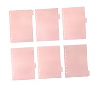 SOIMISS 6 pièces Intercalaires Détaillables pour Classeur Accessoires Pratiques pour Carnet Onglets de Séparation Rose Pêche