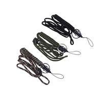 SOIMISS 6 pièces Lanière Parachute Robuste avec Métallique Cordon Multifonction pour Téléphone Portable Badge Appareil Photo Étui Étanche Adaptée Randonnée et Outdoor Vert Camouflage