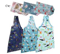 SOIMISS 6 pièces Lot de Pliables Réutilisables pour Courses Cabas et Résistant de Rangement Portable Multifonction pour Épicerie Pique- et Cadeaux