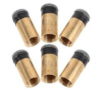 SOIMISS 6 Pièces Lot de Pointes de Queue de Billard à Visser en Cuir Imitation et Cuivre, Compatibles Universellement pour Queues de Pool et Snooker, pour Compétitions et Loisirs