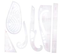 SOIMISS 6 pièces Lot de Règles de Couture Plastique Flexibles Règle Courbe Française Multi Usages pour Dessin et Découpe de Vêtements Outil de Mesure pour Tailleur et DIY