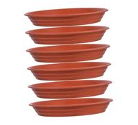 SOIMISS 6 pièces Lot de Soucoupes Imitation Terre Cuite pour Pots de Fleurs Plateaux Épais et Résistants pour Plantes Intérieur et Extérieur Récupérateur Eau pour Pots Plantes