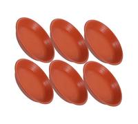 SOIMISS 6 pièces Lot de Soucoupes Pot Fleurs Rondes Terre Cuite Épaissie Plateau Égouttoir Drip Tray pour Plantes Bac Récupérateur Eau Stable et Pratique pour Jardin Intérieur Extérieur