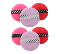 SOIMISS 6 Pièces Makeup Powder Puff Large Round Soft Foundation Puff For Loose Pressed Powder Washable Reusable Cosmetic Applicators For Wet Dry Use