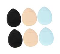 SOIMISS 6 pièces Mini Cushion Makeup Puff Set Lavable pour Visage Éponges Doigt Réutilisables Applicateurs Poudre Cosmétiques Doux pour Maquillage Naturel