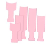 SOIMISS 6 Pièces planche permanente coloriage bricolage peigne de mèches palette de pour les cheveux mèches de cheveux avec peigne palette de coloration des cheveux Plastique rose