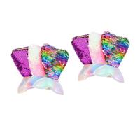 SOIMISS 6 Pièces Porte-Monnaie Sirène Enfants Longes pour Badges D'identification Briller pour Adolescentes Portefeuilles Sirène à Paillettes Fête De Sirène Fille Polyester
