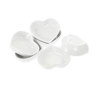 SOIMISS 6 pièces Set de Coupelles Sauce Porcelaine Blanche Forme de Cœur Japonaise pour Restaurant et Usage Domestique Assiettes Décoratives pour Sauces Épices et Apéritifs Réutilisable