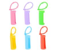 SOIMISS 6 Pièces Silicone Protective Sleeve Set for Essential Oil Roller Bottles Slip Carrying Case with Adjustable Strap Multi Color Cover for Flacon Huile Essentielle