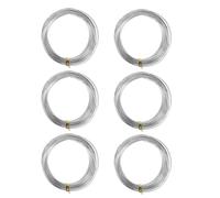 SOIMISS 6 Rouleaux Fil Aluminium Souple Argenté 1 Mm Diamètre, 6 Rouleaux X 10 M Fil Métallique Décoratif pour Jardinage, Créations Végétales, Ligature et Modelage DIY