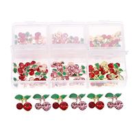 SOIMISS 60 pièces Charms Cerise pour Art des Ongles Décorations DIY Fantaisie pour Manucure et Accessoires de Création