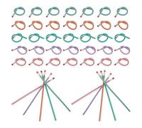 SOIMISS 60 Pièces Stylo Effaçable en Plastique Résistant la Casse Coloration Vive, pour Examens et Élèves du Primaire en Classe