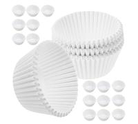 SOIMISS 600 pièces Caissettes Pâtisserie Papier Greaseproof Résistantes Haute Température pour Cupcakes Muffins Blancs Fêtes Anniversaire Mariage