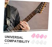 SOIMISS 64 Pièces Silicone Fingertip Covers For Guitar Soft Slip Finger Protectors For Stringed Instruments Bass Sewing And Embroidery Beginners