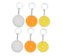 SOIMISS 6pièces Porte-clés Simulés Forme De Tranches De Fruits Pendentifs Émulationnels Unisexes pour Vie Quotidienne