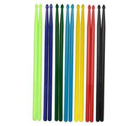 SOIMISS 7 paires Baguettes de Batterie Nylon Légères avec Embout Coloré Antidérapant pour Garçon Fille et Adultes