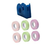 SOIMISS 7 pièces Bandes Adhésives pour Extension de Cils avec Coupe-bande Bleu Foncé Tissus PE Non Tissé Isolant et Respirant pour Salon et Usage Personnel