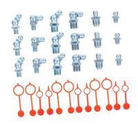 SOIMISS 70 Pièces Kit de Graisseurs Acier Zincé Raccords Hydrauliques Droit pour Machines Industrielles Véhicules et Agriculture Compatible et Boîte de Rangement Plastique
