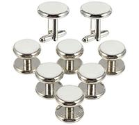 SOIMISS 8 Pièces Classique Français Boutons de Manchette Et Studs Set Blanc pour Hommes Smoking D' Affaires Chemises De Mariage de Fête des Pères