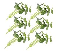 SOIMISS 8 pièces Décoration Verte Artificielle Lotus Imitation Plante Verte Petite Fausse Plante Feuillage Artificiel pour Bureau Salon Intérieur