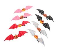 SOIMISS 8 Pièces Halloween Bat Wings And Pumpkin Hair Clips Multi-color Side Clip Hairpins For Secure Fit Lightweight Gothic Hair Accessories For Costume Party