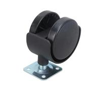 SOIMISS 8 Pièces Jeu de Roulettes de Chaise de Bureau Universelles en Nylon Noir, Silencieuses Trace pour Sols Durs comme Parquet et Béton Lisse