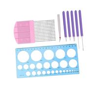 SOIMISS 8 pièces Kit Outils de Quilling Papier Ensemble de Stylos de Roulement DIY avec Peigne et Règle pour Artisanat Créatif Couleur Aléatoire Couleur Aléatoire