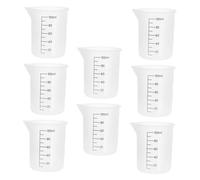 SOIMISS 8 Pièces Lot de Gobelets Doseurs Silicone avec Bec Verseur Goutte Tasses de Mesure Flexibles pour Résine Peinture et Cuisine Graduation Précise pour Mélange DIY