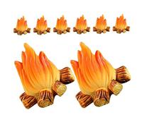 SOIMISS 8 Pièces Miniature Dollhouse Bonfire Resin Fake Fire Campfire Model for DIY Micro Landscaping and Forest Party Decorations
