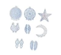 SOIMISS 8 pièces Moule Époxy Dream Catcher Silicone Souple DIY Artisanat Décoration Murale Plumes et Glands