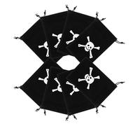 SOIMISS 8 Pièces Pochette Pirate à Cordon Au Trésor Réutilisable Noire Petite pour Cadeaux Bonbons et Fête Anniversaire Halloween et Mariage