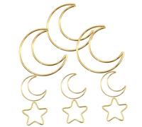 SOIMISS 9 pièces Anneaux Métalliques Attrape-rêves DIY Cercles Lune et Étoile Décoration Murale Créative pour Artisanat et Cadeaux