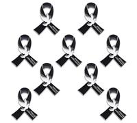 SOIMISS 9 Pièces Broche Commémorative Ruban Funèbre en Alliage pour | Design Élégant, Visibilité Renforcée et Fixation Sûre, Légère, Surface Lisse, pour Services Mémoriels