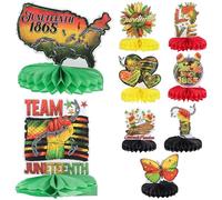 SOIMISS 9 Pièces Décor Nid d'abeille en Papier Créatif | Ornement de Fête du Mois de L'histoire des Noirs, Agencement de Scène Pratique, Facile à Décorer