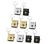 SOIMISS 9pièces Religieux Porte-clés Bible Pendentif Bible Mini Porte-clés Forme De Biblique Décorations Suspendues Pour Sacs Pour Professeur École Du Dimanche