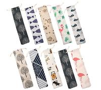 SOIMISS À Cordon En Coton Et Lin Pour Couverts 10 Pièces Pochette De Rangement Portable Pour Fourchette Cuillère Baguettes Couverts De Camping Pique- Voyage