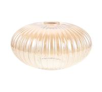 SOIMISS Abat-jour en Verre Rayé 250 X 150 Mm, Globe Rond Orange Ambre, Cache D’ampoule Suspendre, Remplacement Abat-jour pour Luminaire de Plafond, Lampe D’intérieur Design Rétro