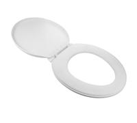 SOIMISS Abattant Wc Ovale Blanc à Fermeture Douce, Plastique, Salle de | Confort Renforcé, Installation Facile, Nettoyage Simplifié, Usage Hôtel, Couvercle pour Cuvette Standard