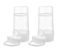 SOIMISS Abreuvoir Suspendu pour Oiseaux 2 Pièces en Plastique Blanc 400ml, Robuste et Détachable, Mangeoire Automatique pour Cage et Usage Domestique