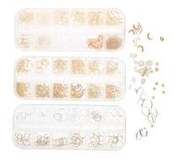 SOIMISS Accessoires de Bijoux DIY en Alliage pour Résine Époxy 3 Boîtes, Charges pour Fabrication de Pendentifs et Nail Art Thèmes Océan, Lune, Étoile