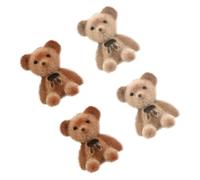 SOIMISS Accessoires DIY Mini Ours Flockage avec Nœud pour Décoration de Sacs Léger et Compact pour Personnaliser Sacs et Vêtements