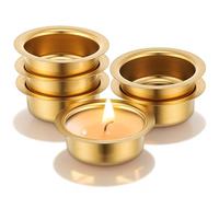 SOIMISS Accessoires pour Bougies Chauffe-Plat en Acier Inoxydable Or, 6 Pièces, Design Élégant Style Moyen-Oriental, pour Décoration de Table Mariage et Usage Domestique