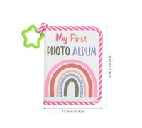 SOIMISS Album Photo en Tissu pour Bébé Garçon Livre de Souvenirs pour -Né Grand Format Présent Shower Journal de Croissance et Moments Précieux Album Photo Souvenir Famille Portable