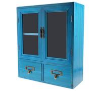 SOIMISS Armoire Murale Rétro Double Porte en Bois, Meuble de Rangement Mural Espace Optimisé, pour Chambre Adulte et Espace de Vie, Design Vintage